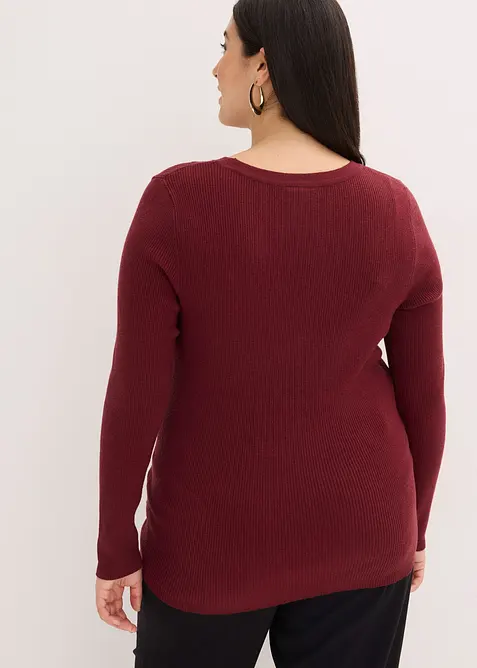 Pull c&ocirc;tel&eacute; en viscose m&eacute;lang&eacute;e, bonprix