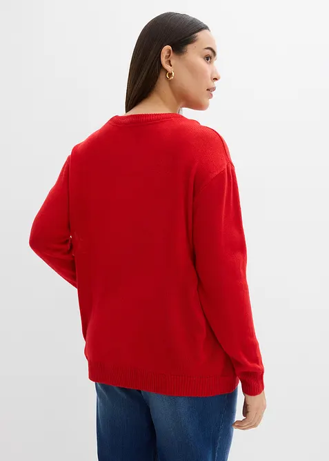 Pull col rond en maille, bonprix
