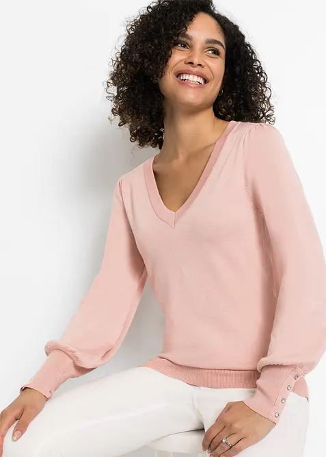 Pull en fine maille, viscose majoritaire, bonprix