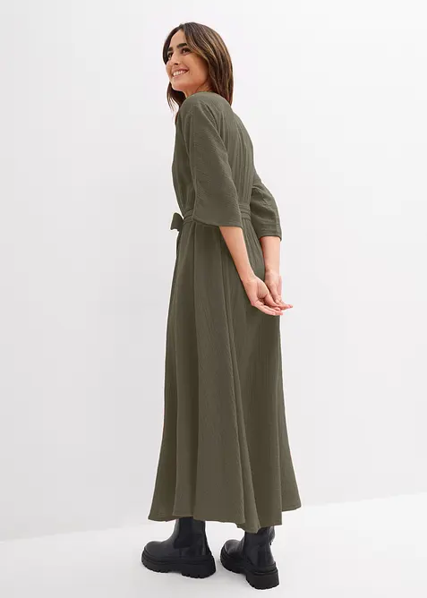 Robe midi en coton doux, bonprix