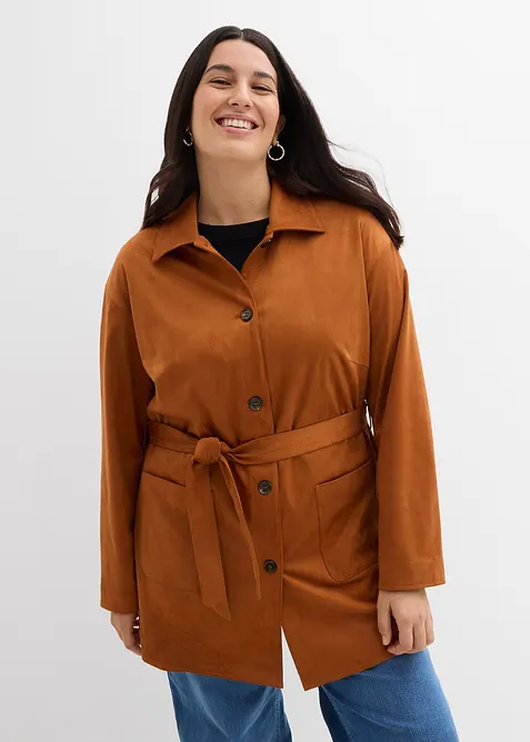 Manteau court avec ceinture, bonprix