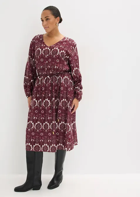 Robe midi en mati&egrave;re douce, bonprix