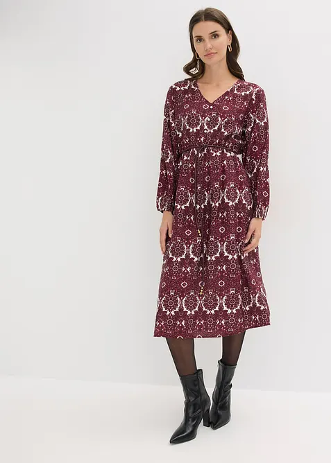 Robe midi en mati&egrave;re douce, bonprix