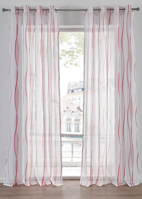 Voilage imprim&eacute; vagues (1 pce), bonprix