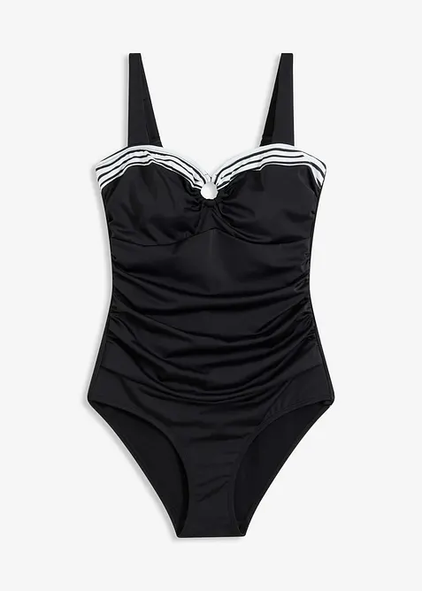 Maillot 1 pi&egrave;ce sculptant, maintien l&eacute;ger, bonprix