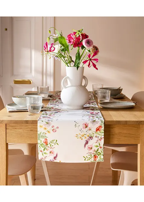 Chemin de table &agrave; imprim&eacute; floral, bonprix