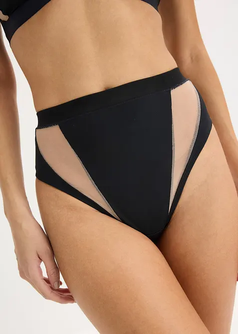 String taille haute &agrave; empi&egrave;cement transparents, bonprix
