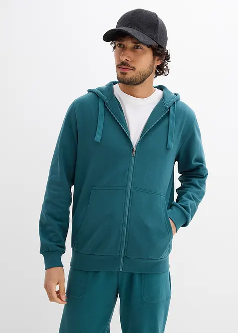 Sweat zipp&eacute; &agrave; capuche, regular, bonprix