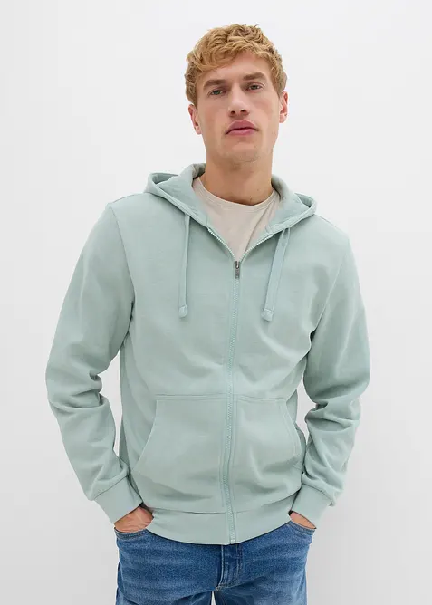 Sweat zipp&eacute; &agrave; capuche, regular, bonprix