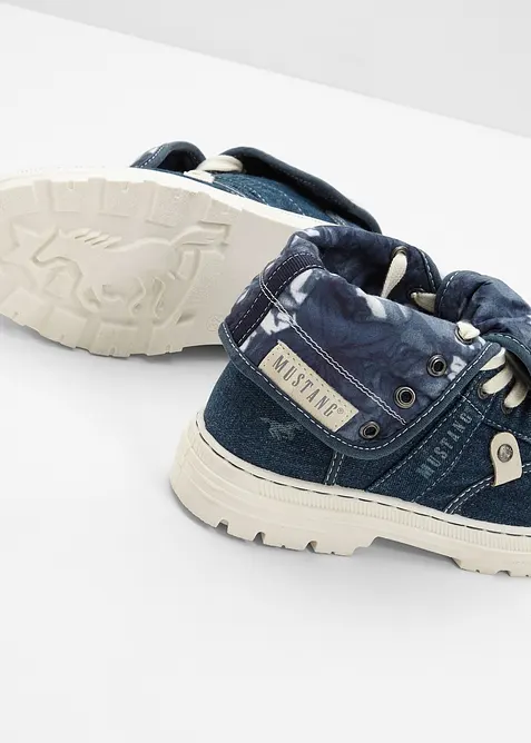 Baskets montantes Mustang en toile coton, Mustang