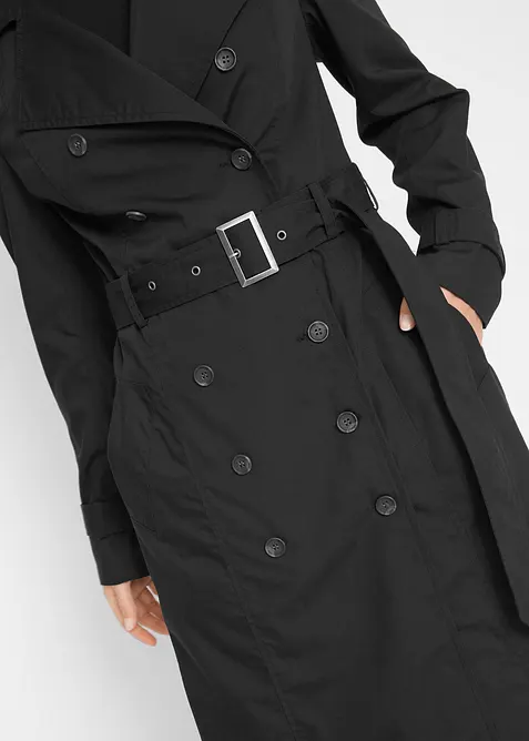 Trench-coat long ceintur&eacute; &agrave; la taille, bonprix