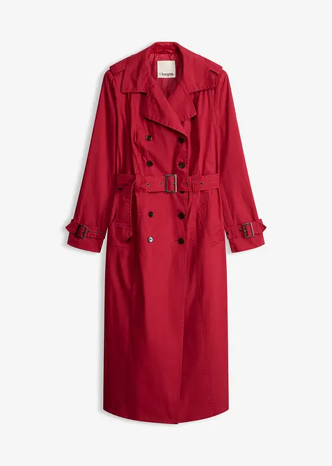 Trench-coat long ceintur&eacute; &agrave; la taille, bonprix