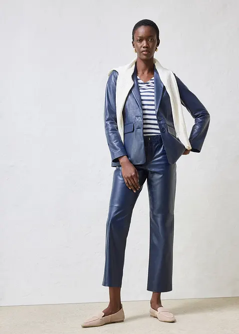 Blazer en cuir d&rsquo;agneau nappa, bonprix