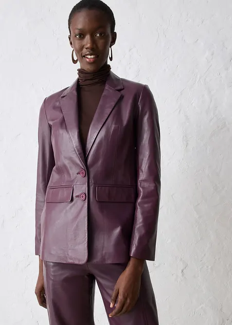 Blazer en cuir d&rsquo;agneau nappa, bonprix