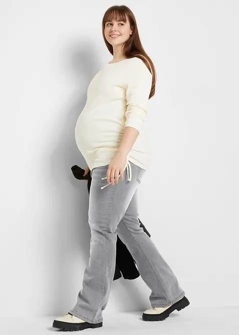 Veste en coton twill avec empi&egrave;cements lat&eacute;raux extensibles, bonprix