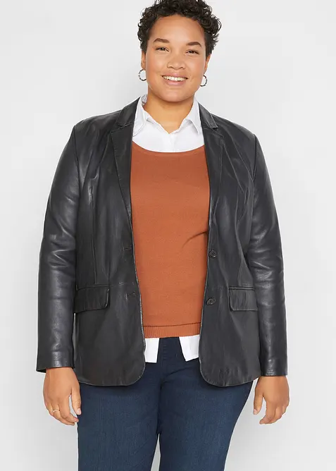 Blazer en cuir d&rsquo;agneau nappa, bonprix