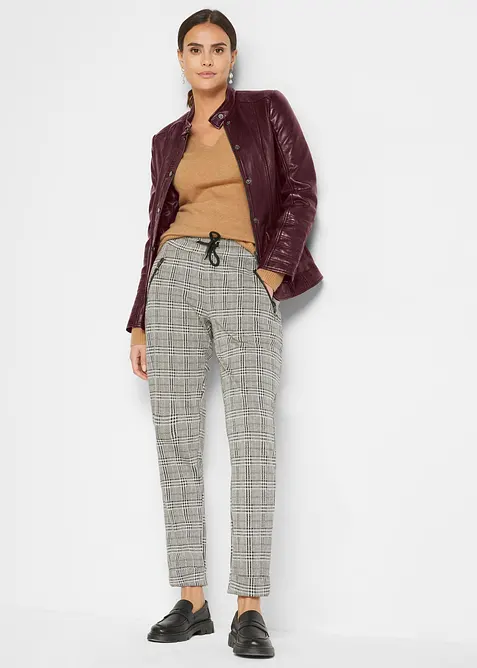 Veste en cuir nappa d&rsquo;agneau, bonprix