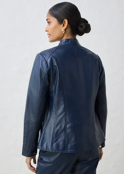 Veste en cuir nappa d&rsquo;agneau, bonprix