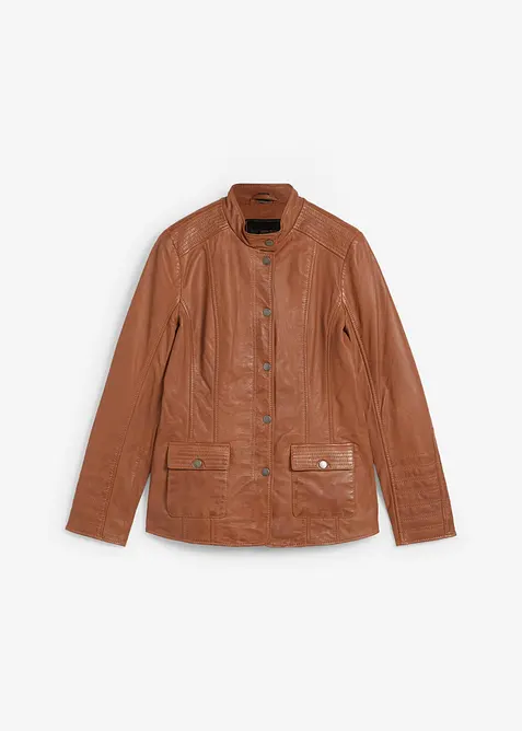 Veste en cuir nappa d&rsquo;agneau, bonprix