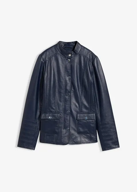 Veste en cuir nappa d&rsquo;agneau, bonprix