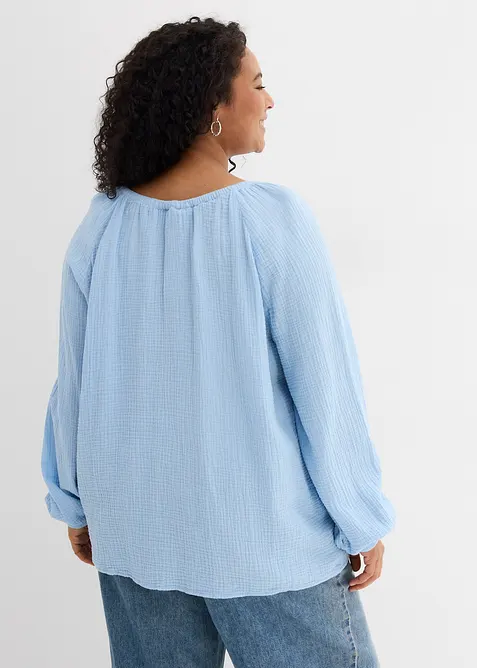 Blouse ample en gaze de coton, bonprix