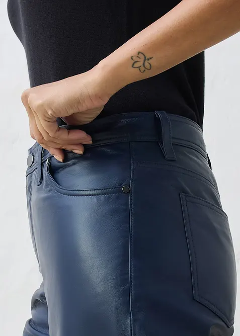 Pantalon en cuir d&rsquo;agneau nappa, bonprix