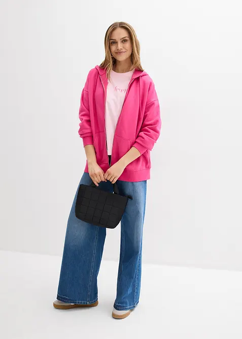 Sweat zipp&eacute; &agrave; capuche, bonprix