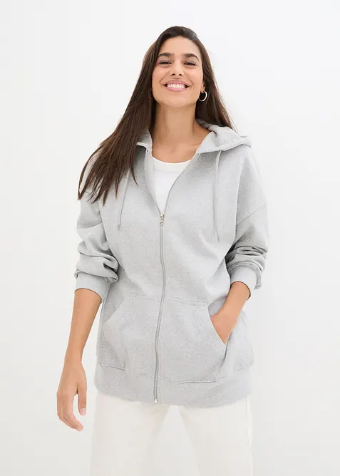 Sweat zipp&eacute; &agrave; capuche, bonprix