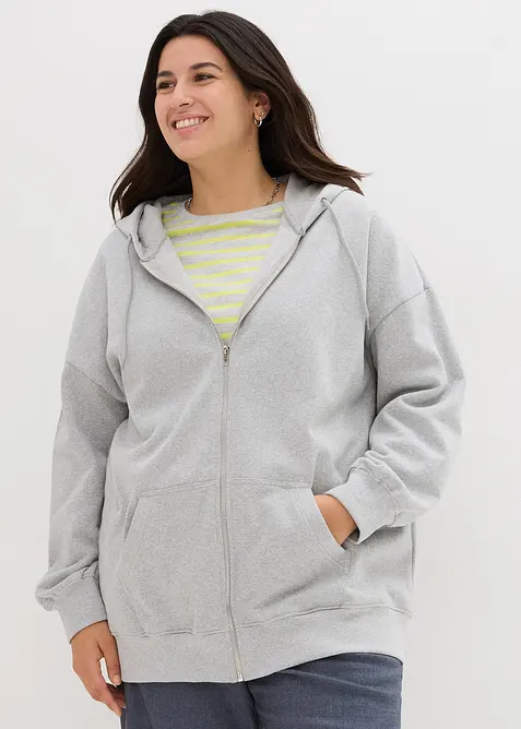 Sweat zipp&eacute; &agrave; capuche, bonprix