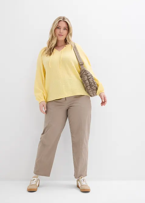 Blouse ample en gaze de coton, bonprix