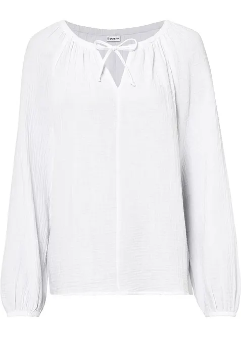 Blouse ample en gaze de coton, bonprix
