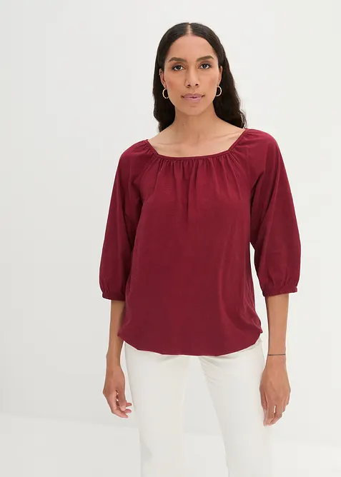 Blouse en jersey 100% coton, bonprix