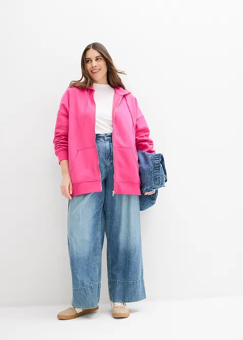 Sweat zipp&eacute; &agrave; capuche, bonprix