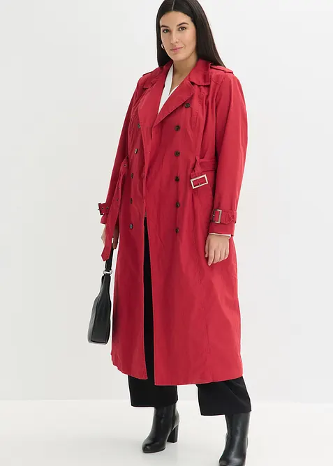 Trench-coat long ceintur&eacute; &agrave; la taille, bonprix