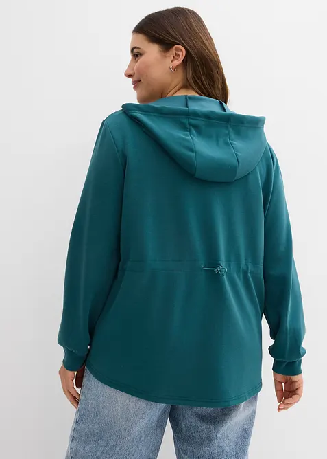 Sweat zipp&eacute; &agrave; capuche, extensible, bonprix