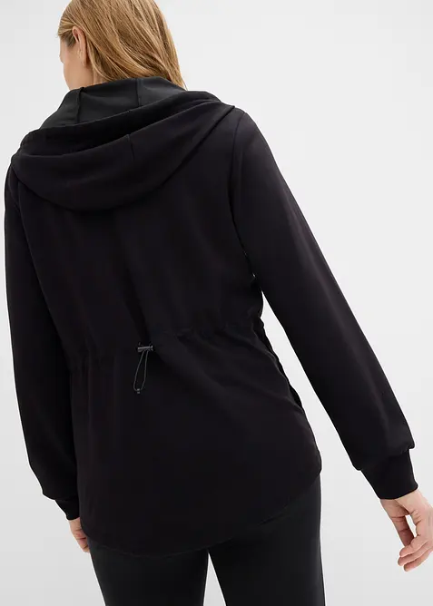 Sweat zipp&eacute; &agrave; capuche, extensible, bonprix