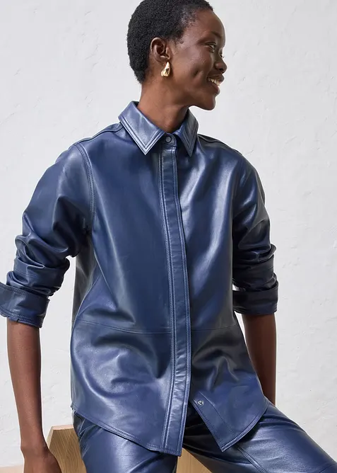 Chemise en cuir d&rsquo;agneau nappa, bonprix