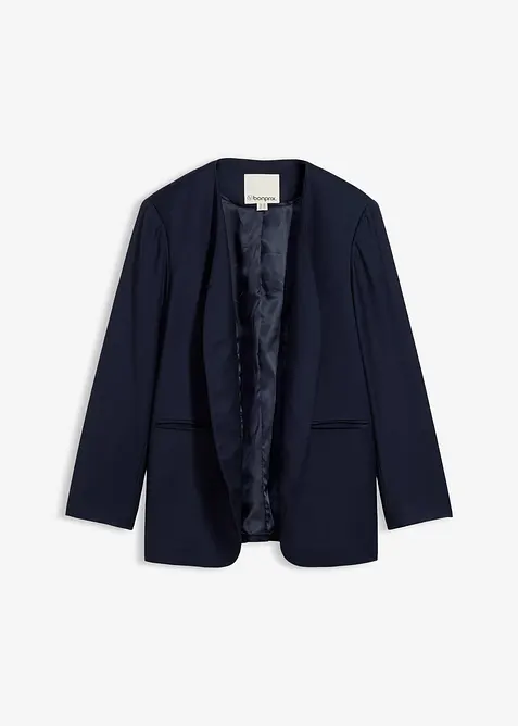 Blazer doux sans col, bonprix