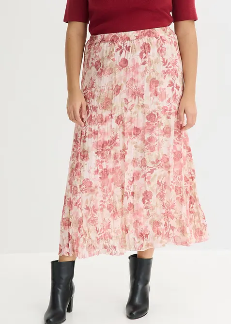 Jupe en mousseline effet froiss&eacute;, bonprix