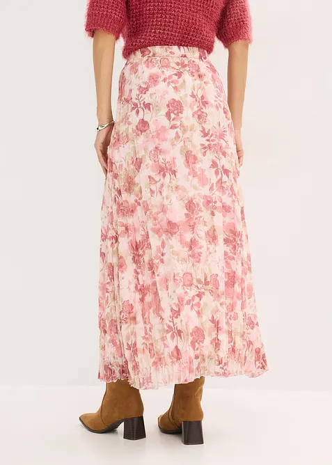 Jupe en mousseline effet froiss&eacute;, bonprix