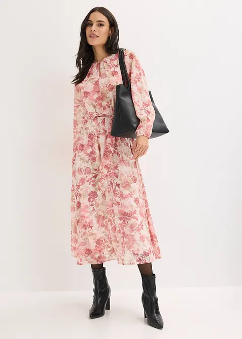 Robe en mousseline avec lien &agrave; nouer (ens.&nbsp;2&nbsp;pces), bonprix