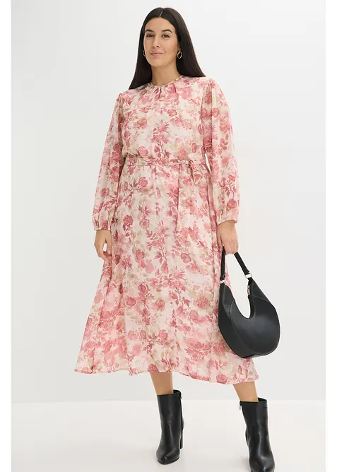 Robe en mousseline avec lien &agrave; nouer (ens.&nbsp;2&nbsp;pces), bonprix