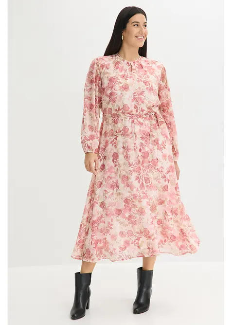Robe en mousseline avec lien &agrave; nouer (ens.&nbsp;2&nbsp;pces), bonprix