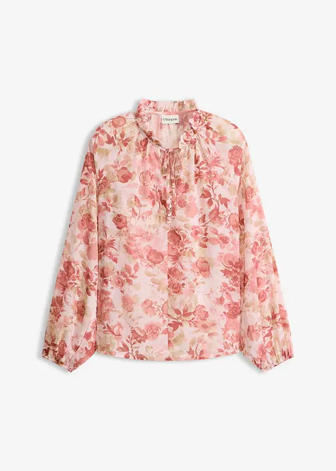 Tunique en mousseline avec lien &agrave; nouer, bonprix