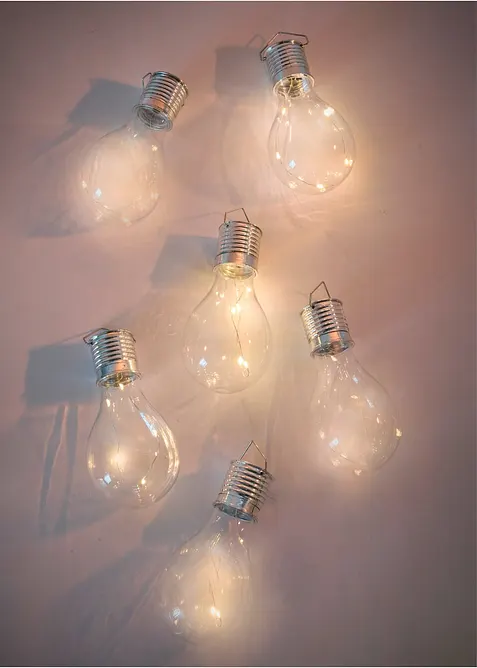 Lot de 6 lampes d&eacute;co solaires, bonprix