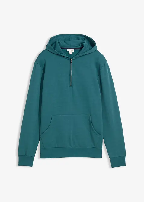 Sweat zipp&eacute; &agrave; capuche 100% coton, bonprix