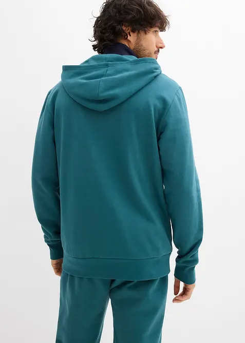 Sweat zipp&eacute; &agrave; capuche 100% coton, bonprix