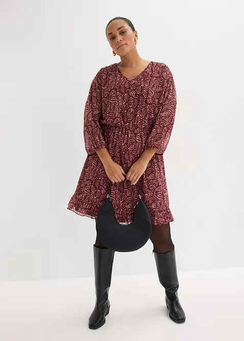 Robe en jersey et mesh fin, bonprix