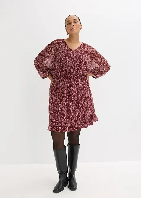 Robe en jersey et mesh fin, bonprix