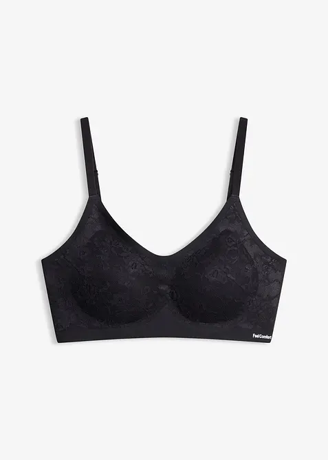 Soutien-gorge Feel Comfort rembourr&eacute; sans armatures, orn&eacute; de dentelle, bonprix